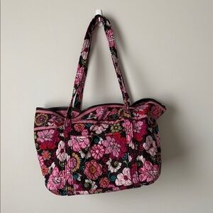 Vera Bradley Mod Floral Pink Pattern Large Tote Bag